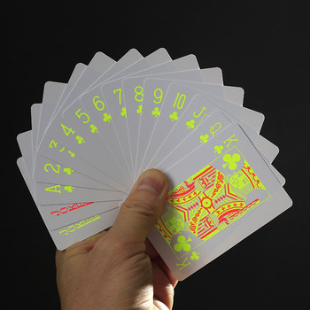 Нова флуоресцентна карта за игра PVC пластмасова водоустойчива издръжлива карта за настолна игра Новост Творчески подарък