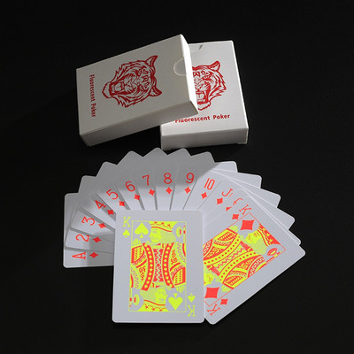Νέα φθορίζουσα κάρτα παιχνιδιού PVC πλαστικό αδιάβροχο ανθεκτικό επιτραπέζιο παιχνίδι Καινοτομία δημιουργικό δώρο