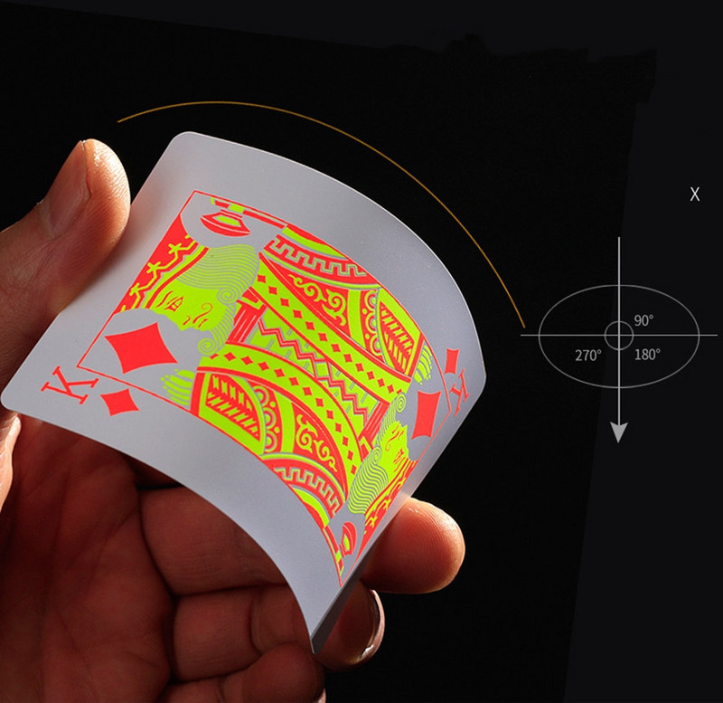 Jauna fluorescējoša spēļu kārts PVC plastmasas ūdensnecaurlaidīga un izturīga galda spēļu kārts jaunums radoša dāvana