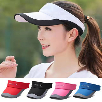 Spring Summer Sun Cap Empty Top Hat Adjustable Sports Hat Men Women Cotton Caps UV Protection Tennis Golf Running Sunscreen Hats