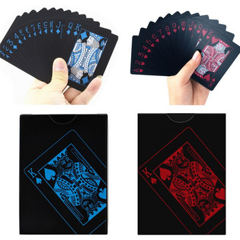 PVC παγωμένο αδιαφανές κάρτες παιχνιδιών ξένα παιχνίδια πλαστική κάρτα επιτραπέζιου παιχνιδιού Texas black poker κάρτες ταρώ παίζοντας χαρτιά επιτραπέζιο παιχνίδι