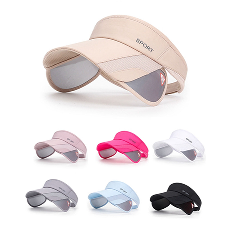 Suvised päikesekübarad meeste ja naiste müts Reguleeritav visiir UV-kaitsega ülemine tühi Tennis Golf Jooksmine Rattasõidu päikesekaitsemüts