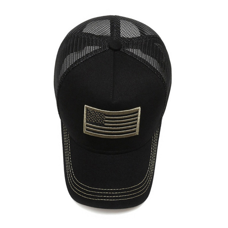 Puhast puuvillast pestud riigilipuga tikitud pesapallimüts Tennisekübar rannamüts välitingimustes spordimüts