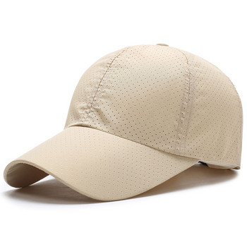 Дишаща тънка мрежеста бейзболна шапка за мъже, преносима бързосъхнеща шапка за слънце, голф, тенис, бягане, туризъм, риболов, шапка