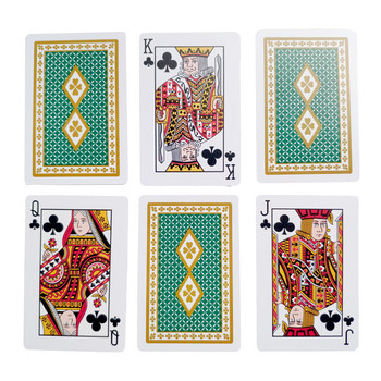 Бели пластмасови карти за игра Водоустойчиви издръжливи карти за покер Игра Тесте Покер Комплект Magic Green Blue 2 цветни карти за подарък
