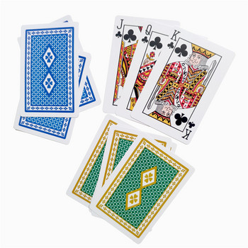 Λευκά πλαστικά τραπουλόχαρτα Αδιάβροχα, ανθεκτικά σετ καρτών πόκερ Παιχνίδι Deck Poker Set Magic Green Blue 2 Χρώμα Δωροκάρτες