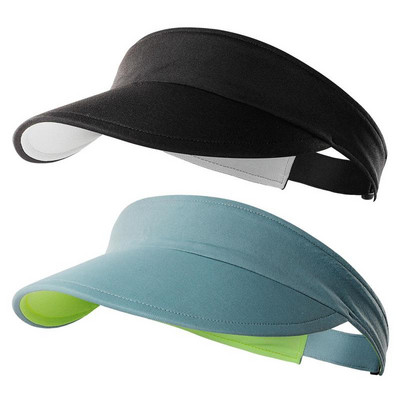 Women`s Tennis Sun Caps Mens Golf Hats Sports Beach Face Sunshade Caps Marathon Polyester Quick Dry Caps Moisture Wicking
