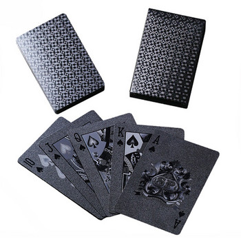 Black Poker Deck Пластмасови карти за игра Настолни игри Speelkaarten Пластмасови карти