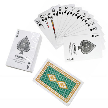 Пластмасови карти за игра Водоустойчиви издръжливи карти за покер Игра Тесте Комплект покер Бяла магия Зелено Син 2 цвята Карти за подарък
