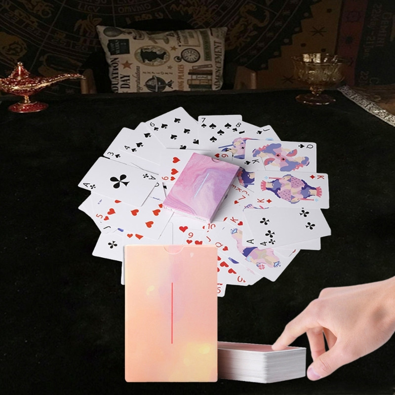 54 Cards Poker Papīra Izklaide Spēļu Kāršu Galda spēle Klasiskā raksta Klāja Kāršu Poker Profesionālā Kāršu Klāte