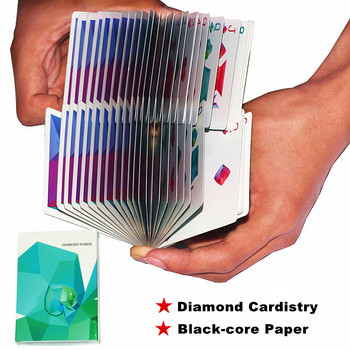 Συλλογή καρτών διαμαντιών Black Core Paper Poker Creative Gift Magic Standard Cards 88mm*63mm L469