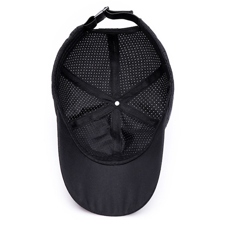 Vyrai Moteriška tinklinė sportinė beisbolo kepurė Greitai džiūstanti kvėpuojanti Snapback teniso kepurė lauke Žygio bėgimo vasaros kepurė nuo saulės juoda/balta