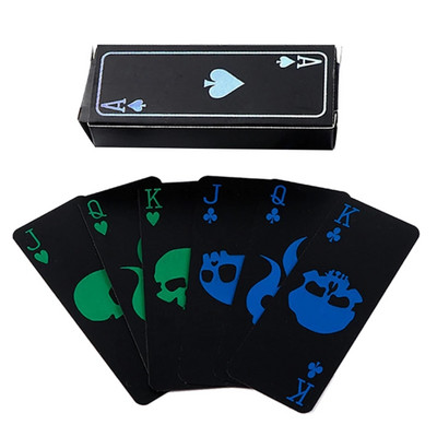 Fluorestseeruvad PVC mängukaardid Magic Waterproof Poker Glow In The Dark Bar Party KTV plastist professionaalsed pokkerikaardid