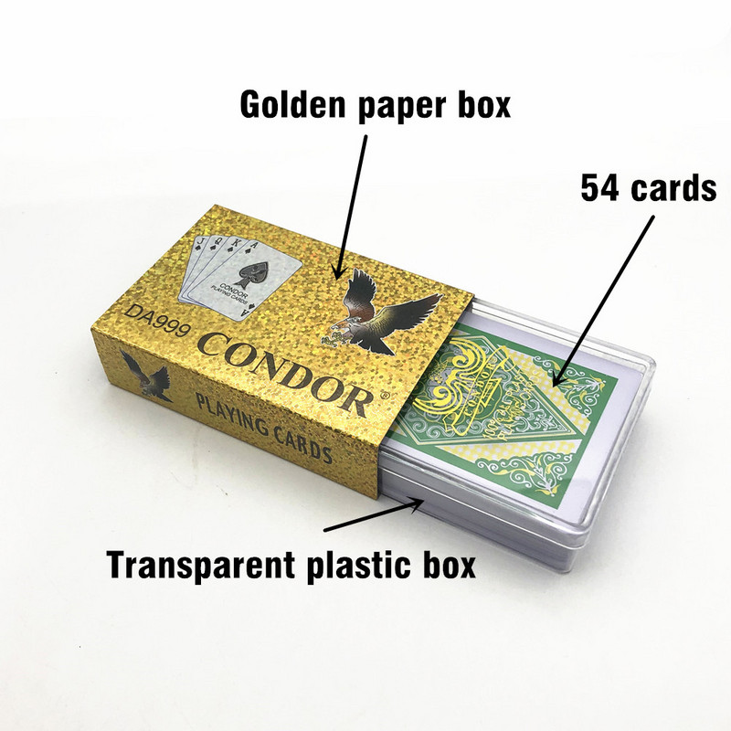 1 pakli műanyag pókerkártyák vízálló játékkártyák Classic Poker L694