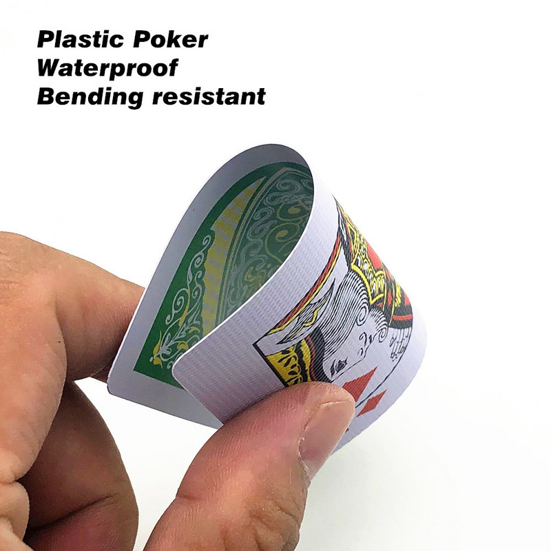 1 pakli műanyag pókerkártyák vízálló játékkártyák Classic Poker L694
