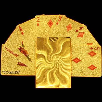 2022 Νέο σχέδιο χρυσού φύλλου 24 καρατίων Auspicious Clouds Poker Entertainment Ομαλό, ανθεκτικό στη φθορά, μαγικά κόλπα επιτραπέζιου παιχνιδιού Texas Baccarat