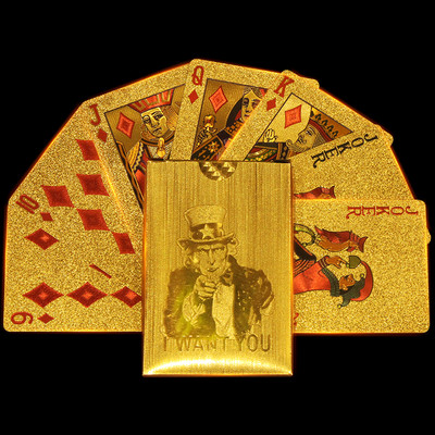 2022 Νέο σχέδιο χρυσού φύλλου 24 καρατίων Auspicious Clouds Poker Entertainment Ομαλό, ανθεκτικό στη φθορά, μαγικά κόλπα επιτραπέζιου παιχνιδιού Texas Baccarat