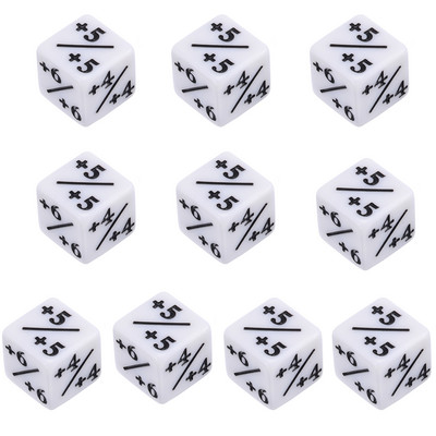 10 gab. 16 mm 6 sānu kauliņu skaitītāji +1/-1 kauliņu kauliņi bērniem rotaļlietu skaitīšanas kauliņi MTG, Magic The Gathering, kāršu spēlēm, žetoniem un lojalitātes kauliņiem