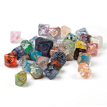 Poludie 10Pcs/Set DND Random Color Dice Bulk D4 D6 D8 D10 D% D12 D20 Polyhedral Dice for Role Playing Board Game MTG D&D RPG