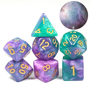 Polyhedral Dice TRPG DNDGame Games 7Pcs/Σετ D4 D6 D8 D10 D12 D20 Multi Sides για επιτραπέζιο παιχνίδι