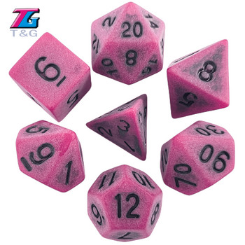 Polyhedral Dice TRPG DNDGame Games 7Pcs/Σετ D4 D6 D8 D10 D12 D20 Multi Sides για επιτραπέζιο παιχνίδι