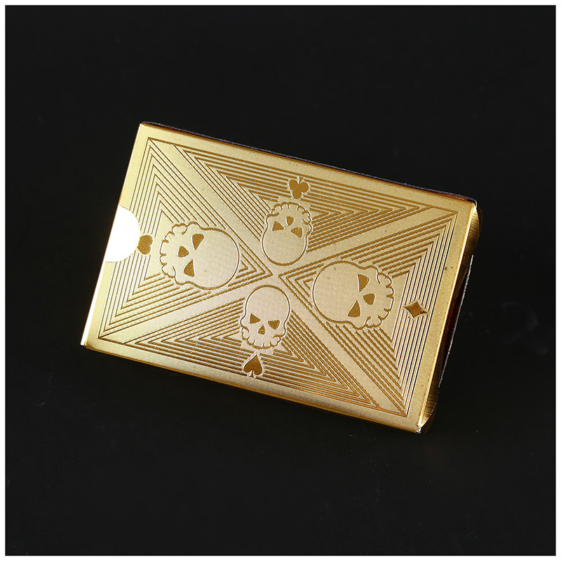 24K arany pókerkártyák Luxus arany fóliás póker játékkártyák dollár EUR készlet műanyag varázskártya vízálló kártyák varázslat