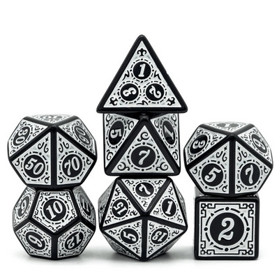 Poludie DND 7 tk / komplekt täringukomplekt, aknavõre punane D4~D20 polüeedriline täring WarHammer rollimängu lauamängu jaoks laua RPG D&D