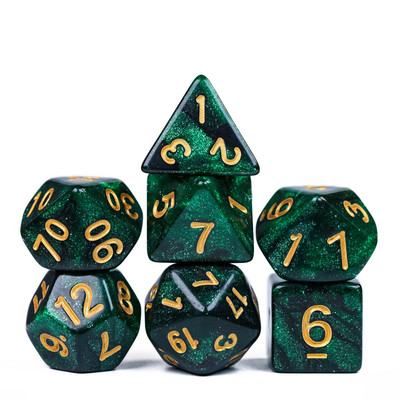 Poludie DND 7 tk / komplekt täringukomplekt, aknavõre punane D4~D20 polüeedriline täring WarHammer rollimängu lauamängu jaoks laua RPG D&D