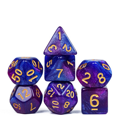 Poludie DND 7 tk / komplekt täringukomplekt, aknavõre punane D4~D20 polüeedriline täring WarHammer rollimängu lauamängu jaoks laua RPG D&D