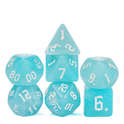 Poludie DND 7 tk / komplekt täringukomplekt, aknavõre punane D4~D20 polüeedriline täring WarHammer rollimängu lauamängu jaoks laua RPG D&D