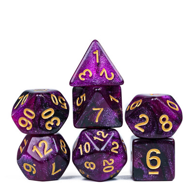 Poludie DND 7 tk / komplekt täringukomplekt, aknavõre punane D4~D20 polüeedriline täring WarHammer rollimängu lauamängu jaoks laua RPG D&D