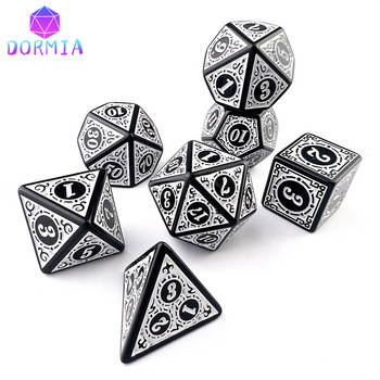 Комплект 7 зара - D4 D6 D8 D10 D12 D20 D% Polyhedral Digital Multi-Color за настолна игра като сувенир/подарък Развлекателна игра Dice