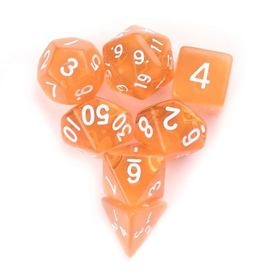 Läbipaistmatud värvid mitmetahulised 7 tk / komplekt mitmepoolsed digitaalsed täringud D4 D6 D8 D10 D12 D20 TRPG lauaplaadi rollimängud DND HOT