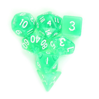 Läbipaistmatud värvid mitmetahulised 7 tk / komplekt mitmepoolsed digitaalsed täringud D4 D6 D8 D10 D12 D20 TRPG lauaplaadi rollimängud DND HOT