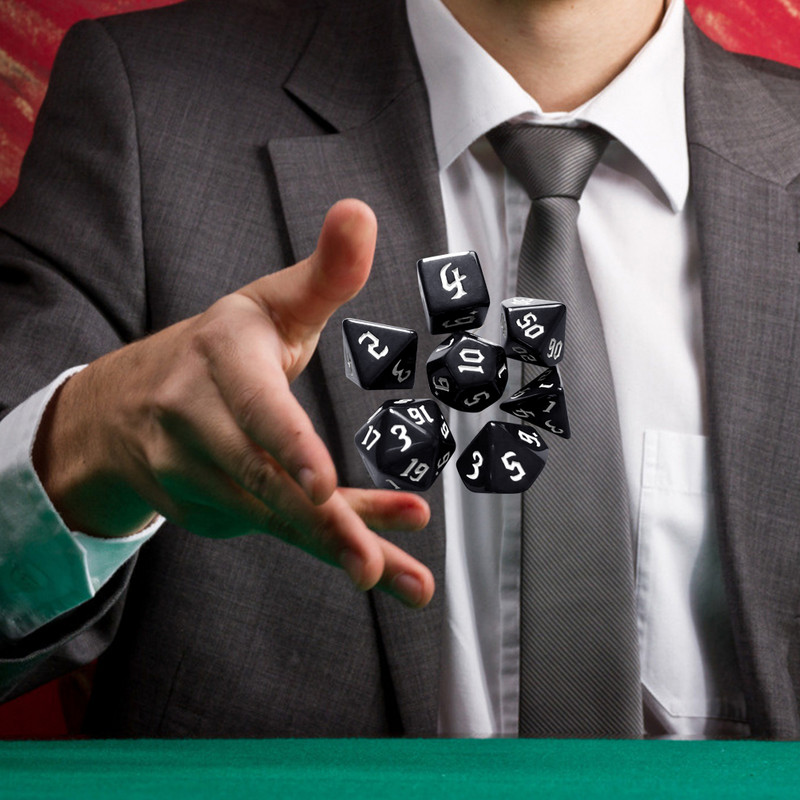 Läbipaistmatud värvid mitmetahulised 7 tk / komplekt mitmepoolsed digitaalsed täringud D4 D6 D8 D10 D12 D20 TRPG lauaplaadi rollimängud DND HOT