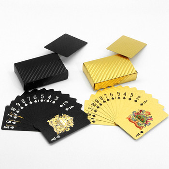 Δώρο γενεθλίων 2022 Νέου Σχεδιασμού Κορυφαίας ποιότητας Gol Foil Poker Smooth Hold\'em Texas Baccarat αδιάβροχο μαγικά κόλπα