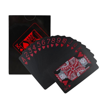 54 Pcs Pvc Frosted Αδιάβροχα Παιγνιόχαρτα Επιτραπέζιο Παιχνίδι Magic Solitaire Χρυσό Παιχνίδι Πόκερ Συλλογή δώρων κατάστρωμα