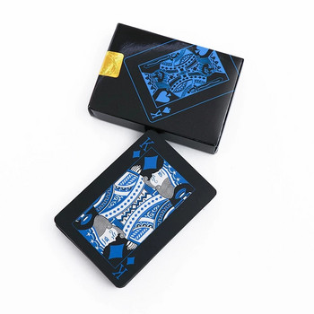 55 τμχ/σετ Νέο αδιάβροχο PVC Pure Black Magic Box με πλαστικό κουτί παιχνιδιών σετ Deck Poker Classic Magic Tricks Επιτραπέζιο παιχνίδι