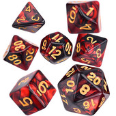 7-vormingus kahevärvilised mitmetahulised täringud, D20 D12 D10 D% D8 D6 D4 täiskomplekt TRPG DND täringumängude jaoks