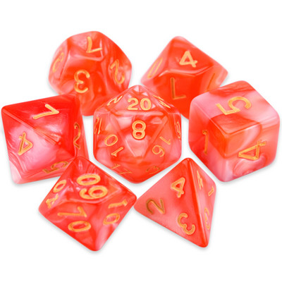 7-vormingus kahevärvilised mitmetahulised täringud, D20 D12 D10 D% D8 D6 D4 täiskomplekt TRPG DND täringumängude jaoks