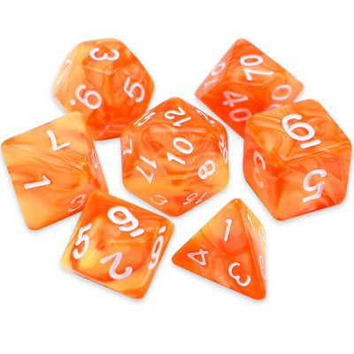 7-vormingus kahevärvilised mitmetahulised täringud, D20 D12 D10 D% D8 D6 D4 täiskomplekt TRPG DND täringumängude jaoks