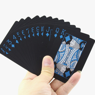 Cărți de joc rezistente la apă Colectie de cărți de plastic Cărți de poker negre Cadou creativ Petrecere Cărți de joc standard Poker