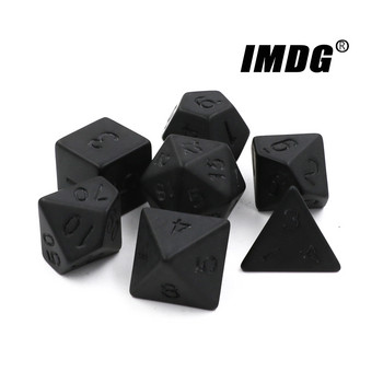 IMDG 7 бр./компл. черни RPG комплект зарове нова личност неотпечатани Polyhedron кубчета настолна игра цифрови зарове