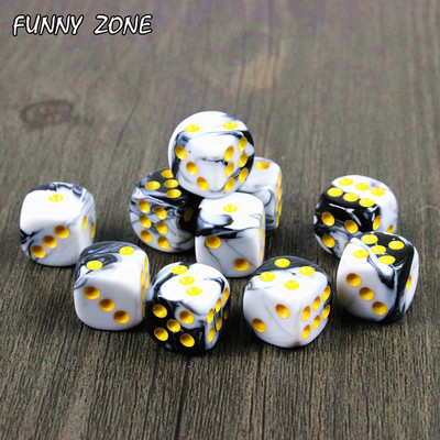 Uus saabumine! 10 tk/komplekt 12mm D6 hasartmängutäringut koos kuldse standardtäpiga As Tower mängutarvikud, lauajupp