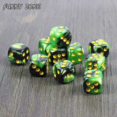 Uus saabumine! 10 tk/komplekt 12mm D6 hasartmängutäringut koos kuldse standardtäpiga As Tower mängutarvikud, lauajupp