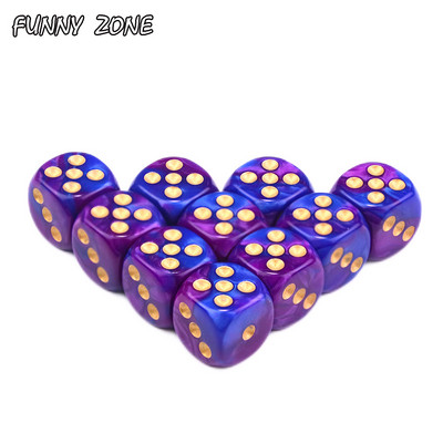 Uus saabumine! 10 tk/komplekt 12mm D6 hasartmängutäringut koos kuldse standardtäpiga As Tower mängutarvikud, lauajupp