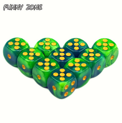 Uus saabumine! 10 tk/komplekt 12mm D6 hasartmängutäringut koos kuldse standardtäpiga As Tower mängutarvikud, lauajupp