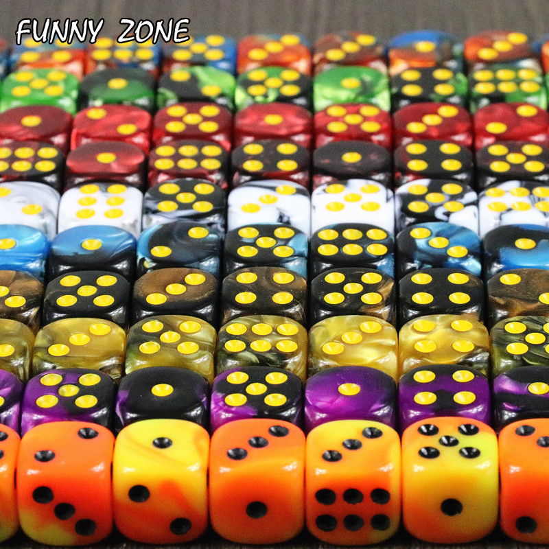 Uus saabumine! 10 tk/komplekt 12mm D6 hasartmängutäringut koos kuldse standardtäpiga As Tower mängutarvikud, lauajupp
