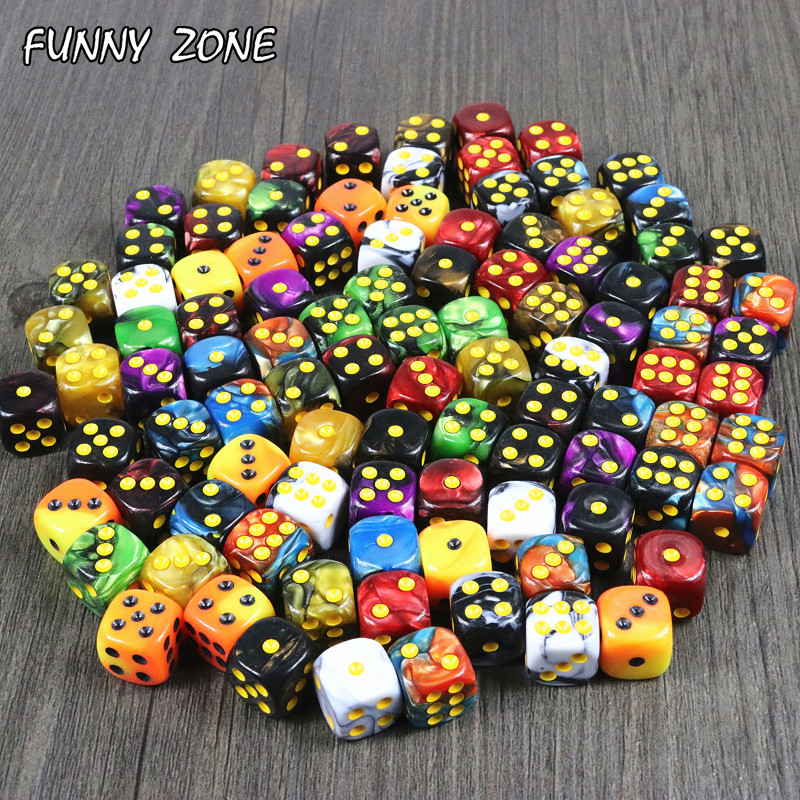 Uus saabumine! 10 tk/komplekt 12mm D6 hasartmängutäringut koos kuldse standardtäpiga As Tower mängutarvikud, lauajupp