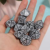 10 tk lauamängu täringud D10 mitmetahuline akrüülmängu täringupidu lauamängusõprade täringukomplekt